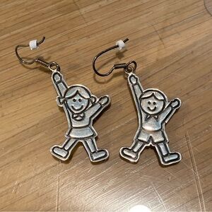 New Vintage 925 Sterling Silver Earrings by EFS, RARE version. Signed